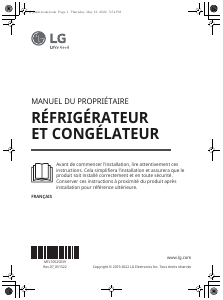 Mode d’emploi LG GMB844PZ4E Réfrigérateur combiné