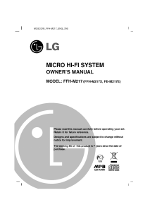 Handleiding LG FFH-M217X Stereoset