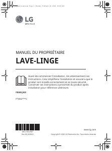 Mode d’emploi LG F94M22WHS Lave-linge