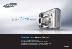 Manual Samsung Digimax S800S Digital Camera