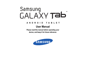 Manual Samsung GT-P1000M/M16 Galaxy Tab Tablet