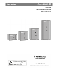 Manual de uso Chubb Cobra M-95 Caja fuerte