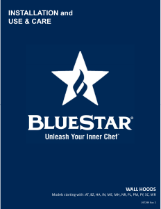 Handleiding BlueStar RL036MLPLT Afzuigkap