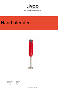 Manual Livoo DOP204R Hand Blender