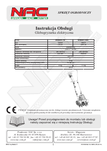 Instrukcja NAC WR8005 Kultywator