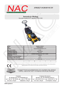 Instrukcja NAC WR6548 Kosiarka
