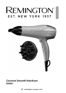 Kullanım kılavuzu Remington D5901 Coconut Smooth Saç kurutma makinesi