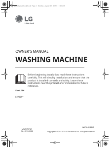 Manual LG F4V309SSE Washing Machine