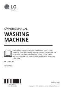 Manual LG F4V909BTSE Washing Machine