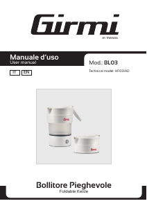 Manuale Girmi BL0301 Bollitore