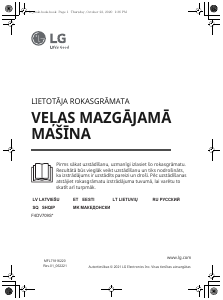 Rokasgrāmata LG F4DV709S2E Veļas mašīna