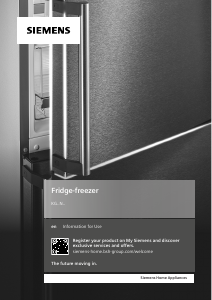 Manual Siemens KG39NXXDFG Fridge-Freezer