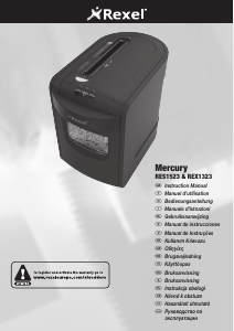 Kullanım kılavuzu Rexel Mercury REX1323 Kağıt öğütücü