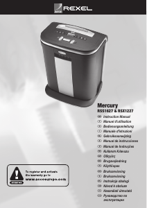 Handleiding Rexel Mercury RSX1227 Papiervernietiger