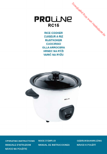 Bruksanvisning Proline RC15 Riskokare