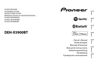 Manual de uso Pioneer DEH-X5900BT Radio para coche