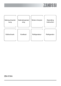 Manual Zanussi ZBA6154A Refrigerator