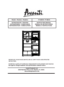Manual Avanti FF18B0W Fridge-Freezer