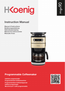 Manual de uso H.Koenig MGX90 Máquina de café