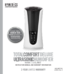 Manual Homedics UHE-WMTF185 Humidifier