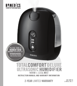 Manual Homedics UHE-WM130 Humidifier