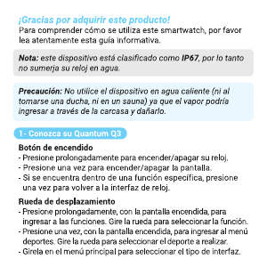 Manual de uso X-View Quantum Q3 Smartwatch