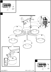 Bruksanvisning Eglo 39874 Lampa