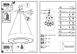 Bruksanvisning Eglo 39992 Lampa