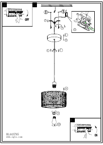 Bruksanvisning Eglo 43795 Lampa