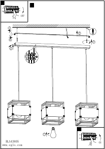 Bruksanvisning Eglo 43805 Lampa