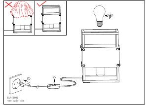 Bruksanvisning Eglo 43807 Lampa