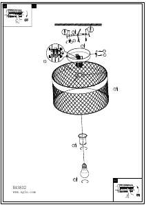 Bruksanvisning Eglo 43832 Lampa