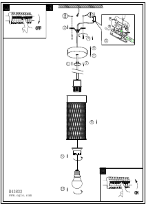 Bruksanvisning Eglo 43833 Lampa