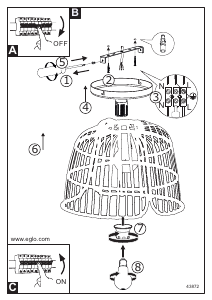 Bruksanvisning Eglo 43872 Lampa