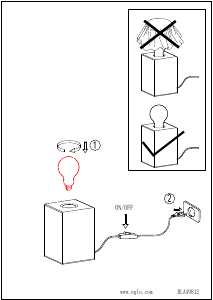 Bruksanvisning Eglo 49812 Lampa