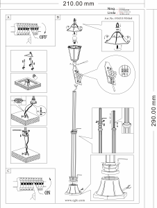 Bruksanvisning Eglo 93464 Lampa