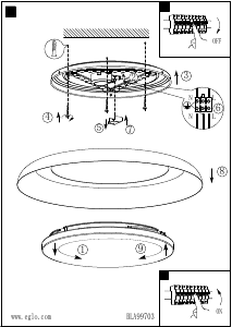 Bruksanvisning Eglo 99703 Lampa