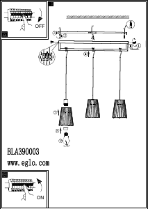 Bruksanvisning Eglo 390003 Lampa