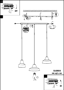 Bruksanvisning Eglo 390016 Lampa