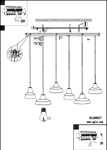 Bruksanvisning Eglo 390017 Lampa