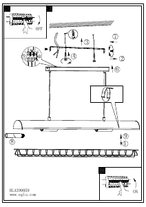 Bruksanvisning Eglo 390059 Lampa