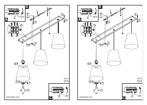 Bruksanvisning Eglo 390133 Lampa