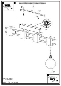 Bruksanvisning Eglo 390189 Lampa