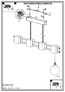 Bruksanvisning Eglo 390191 Lampa