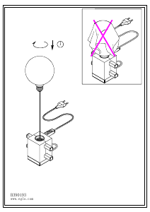 Bruksanvisning Eglo 390193 Lampa