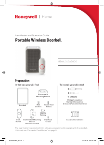 Mode d’emploi Honeywell RDWL313A2000/E Sonnette de porte