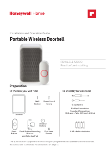 Manual de uso Honeywell RDWL311A2000/E Timbre