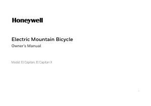 Manual Honeywell 98002 El Capitan Electric Bicycle