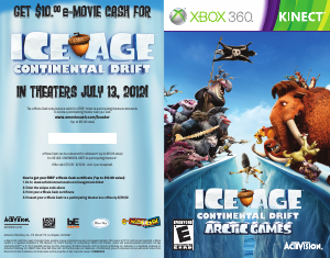 Manual Microsoft Xbox 360 Ice Age - Continental Drift
