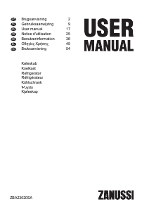 Manual Zanussi ZBA23020SA Refrigerator